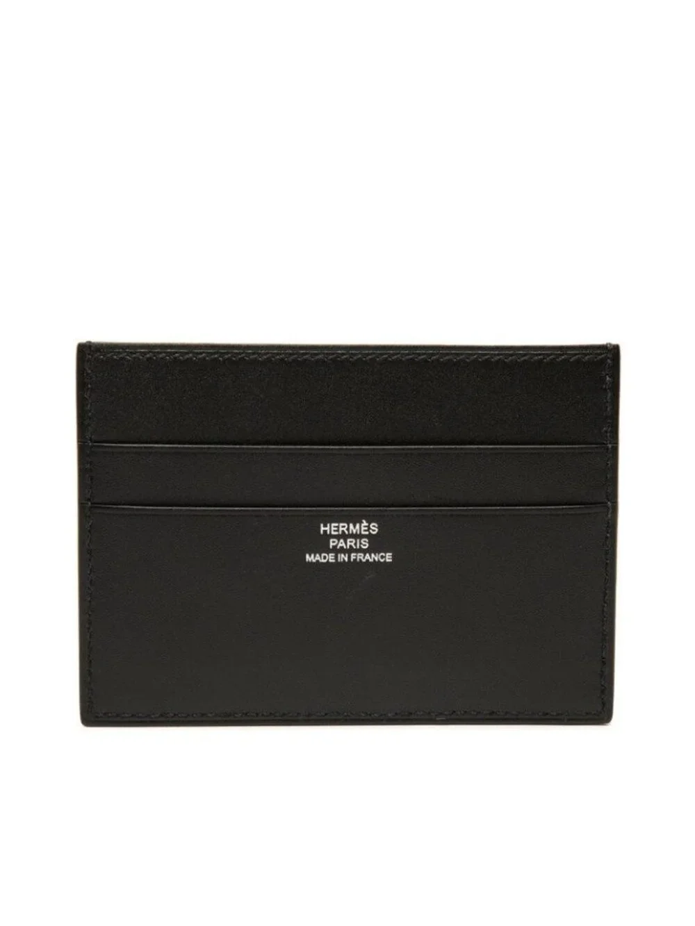Hermes Cheval Picto Card Case Black Navy Color Tadelakt